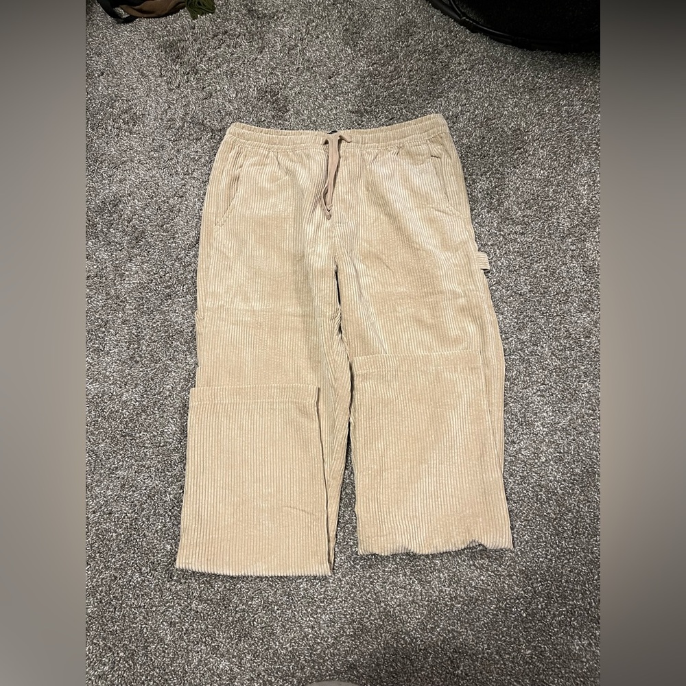 Tan corduroy carpenter pants
